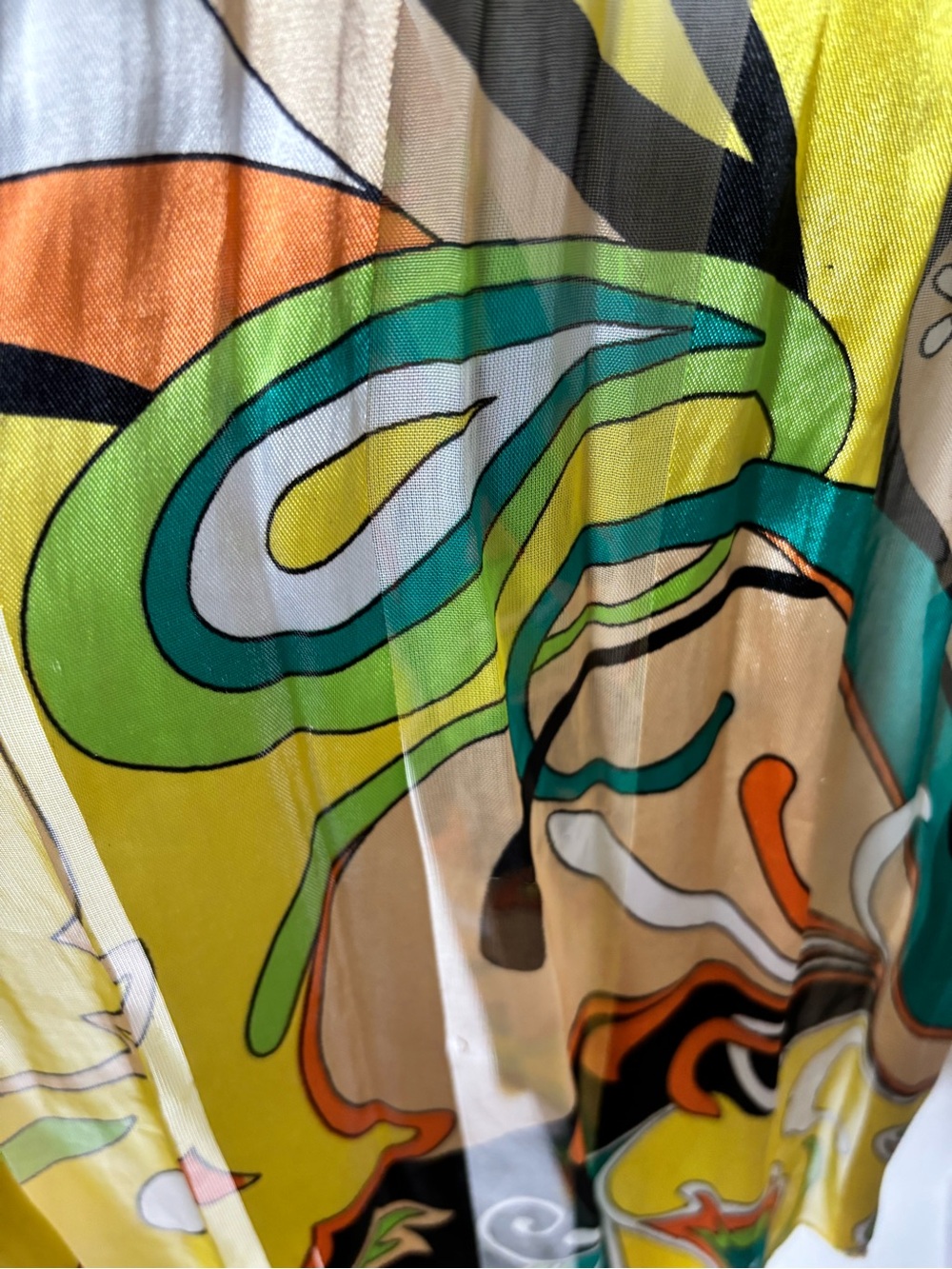 Vintage Psychedelic Scarf, Long Polyester retro - Picture 11 of 16